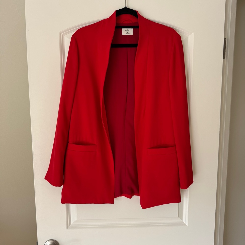 Aritzia Wilfred Silano Blazer in Red